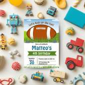 スポーツサッカー誕生日招待状 招待状