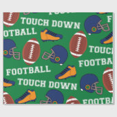 スポーツサッカーTouchダウンおもしろいパタカラフルーン ラッピングペーパー (フラット)