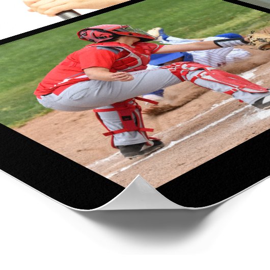 スポーツシニアナイト11フォトコラージュパーソナライズされた ポスター (角)