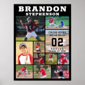 スポーツシニアナイト11フォトコラージュパーソナライズされた ポスター (正面)