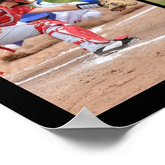 スポーツシニア卒業式6フォトコラージュ ポスター (角)