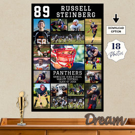 スポーツシニア卒業18フォトコラージュ ポスター