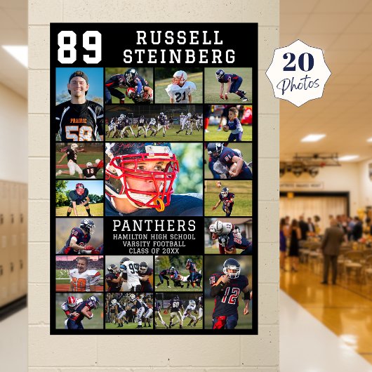 スポーツシニア夜間卒業20フォトコラージュ ポスター