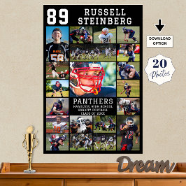 スポーツシニア夜間卒業20フォトコラージュ ポスター