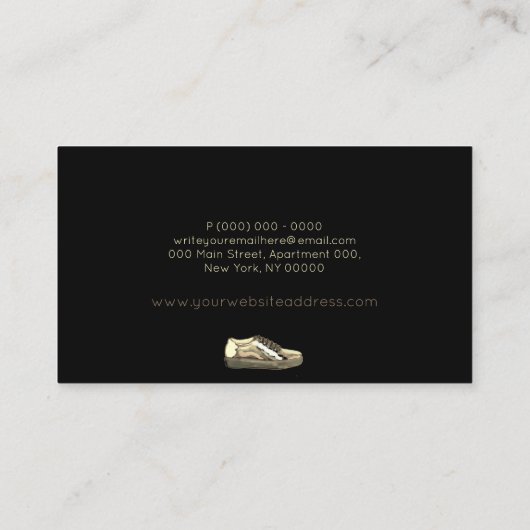 スポーツシューズファッションブティック 名刺 (裏面)