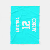 スポーツジャカスタマイズージー電気シアン フリースブランケット (正面)