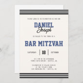 スポーツジャケットバー(ユダヤ教の)バル・ミツバー招待 招待状 (正面/裏面)