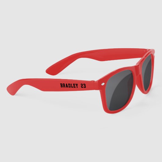 スポーツジャパーソナライズされたージーの名前番カスタム号 サングラス (右)