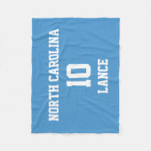 スポーツジャーカスタマイズジーシナブルー フリースブランケット (正面)