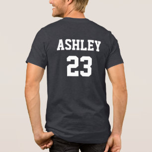 スポーツジャージーの番号と名前パーソナライズされた赤 トライブレンドTシャツ