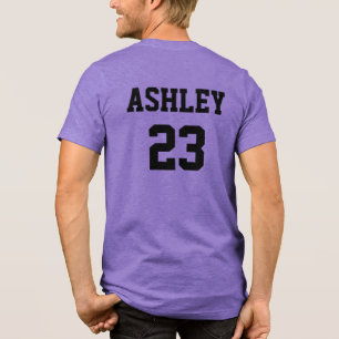 スポーツジャージーの番号と名前パーソナライズされた赤 トライブレンドＴシャツ