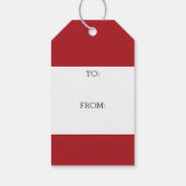 スポーツジャージーネイビーブルー&レッドストライプズ名番号 ギフトタグ (裏面)