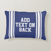 スポーツジャージー名番号文字オンバックブルーホワイト アクセントクッション (裏面)