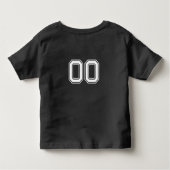 スポーツジャージー番号（名前あり） トドラーTシャツ (裏面)