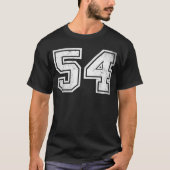 スポーツジャージー誕生日エイジラッキーナンバー#54 Tシャツ (正面)