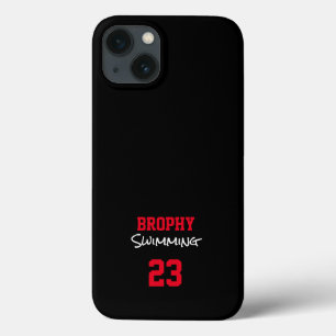 スポーツスクール名 水泳 年 チームカラー iPhone 13ケース