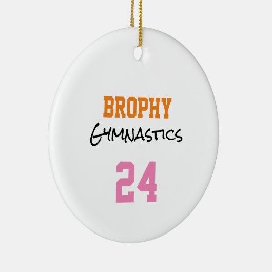 スポーツスクールNAME体操YEARチームカラー セラミックオーナメント (右)