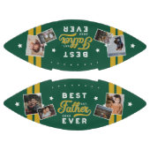 スポーツスタイルグリーンエンブレム最高のパパエバー写真 アメリカンフットボール (パネル)