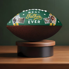 スポーツスタイルグリーンエンブレム最高のパパエバー写真 アメリカンフットボール