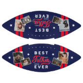 スポーツスタイルレッド&ネイビーエンブレム最高のパパエバー写真 アメリカンフットボール (パネル)