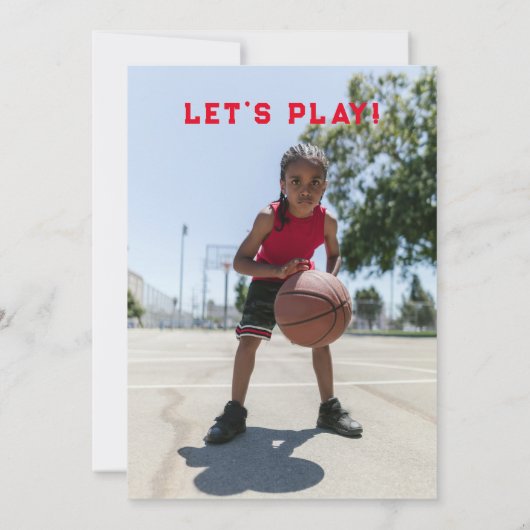 スポーツスタジアムボーイズモダンネイビーブルー子供の誕生日 招待状 (裏面)