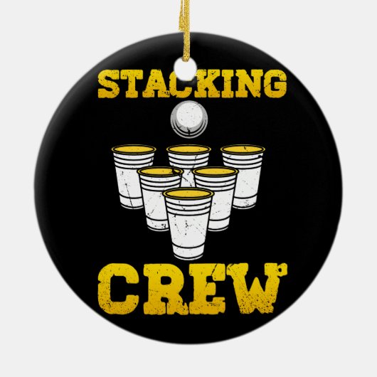 スポーツスタッキングクルークップスピードスタッカスカッドスタック セラミックオーナメント (裏面)