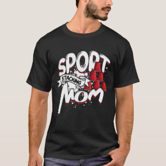 スポーツスタッキングママ スピードスタッカー スポーツスタッキング フレンド Tシャツ