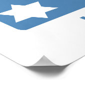 スポーツスターバー(ユダヤ教の)バル・ミツバーポスターブルー&レッド ポスター (角)