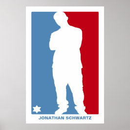 スポーツスターバー（ユダヤ教の）バル・ミツバーポスターブルー&レッド ポスター