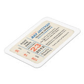 スポーツスターバー（ユダヤ教の）バル・ミツバー保存ザデイトカードブルー マグネット (左側)