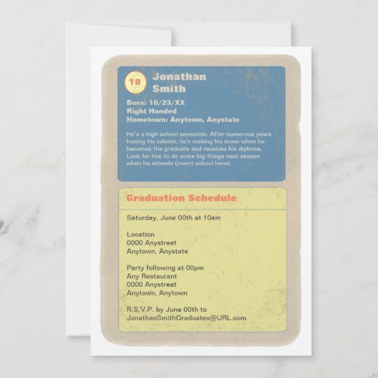 スポーツスター卒業 招待状 (裏面)