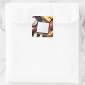 スポーツステッカーラベル スクエアシール (バッグ)