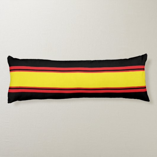 スポーツストライプの黄色の赤+バックグラカラー ボディピロー (裏面)
