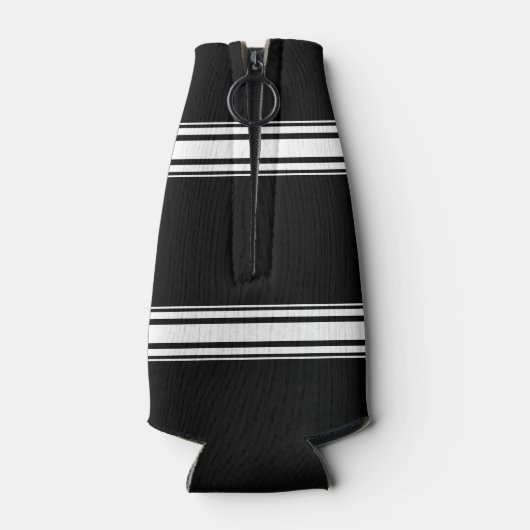 スポーツストライプジャージパーソナライズされたーの名前 ボトルクーラー (裏面)