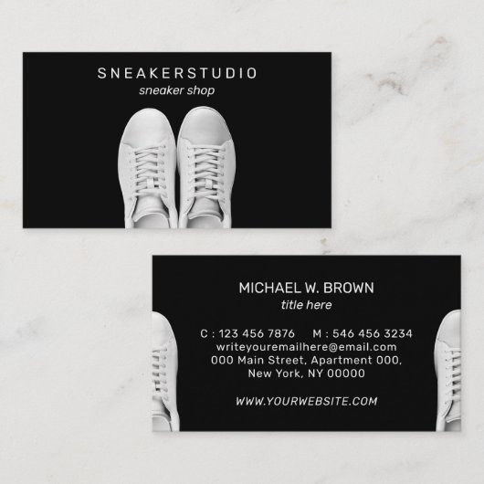 スポーツスニーカー 名刺 (正面/裏面)