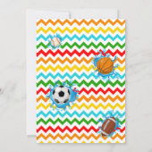 スポーツスプラッシュ誕生日の夏の水パーティー 招待状 (裏面)