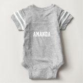 スポーツスーパースター名前をカスタムする服 ベビーTシャツ (裏面)