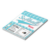 スポーツソフトボール誕生日キャンディバーラッパ好み ノートパッド (回転)