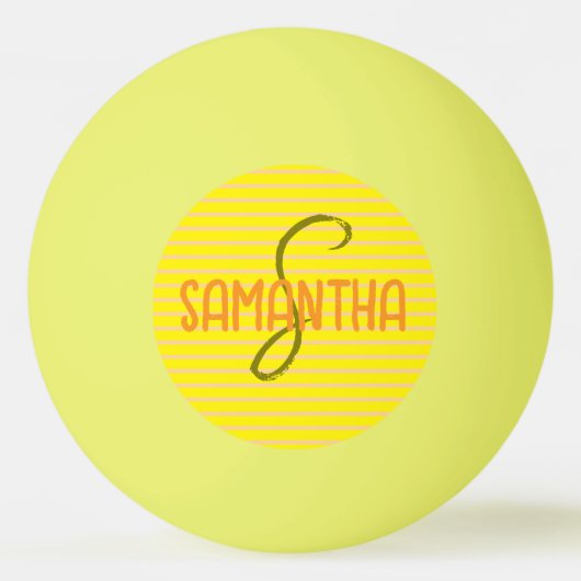 スポーツタイポグラフィユニークトレンディーモダンモノグラム 卓球ボール (正面)