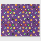 スポーツタイル張りビリヤード模様ラッピング紙 ラッピングペーパー (フラット)