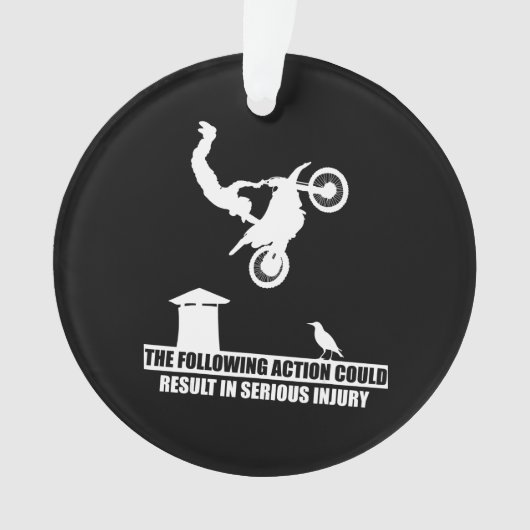 スポーツダートバイクのバイク愛好家ギフト オーナメント (正面)