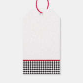 スポーツチェッカーボードのチーム番号年齢モダン ギフトタグ (裏面)