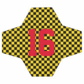 スポーツチェッカーボードチームプレーヤー番号ゴール サッカーボール (フラット)