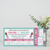 スポーツチケットジェンダーリビール招待状，サッカー 招待状 (スタンド正面)