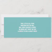 スポーツチケットジェンダーリビール招待状，サッカー 招待状 (裏面)