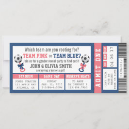 スポーツチケットジェンダーリビール招待状，サッカー 招待状