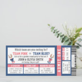 スポーツチケットジェンダーリビール招待状,野球 招待状 (スタンド正面)