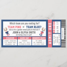 スポーツチケットジェンダーリビール招待状，野球 招待状