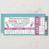 スポーツチケットジェンダーリビール招待状，野球 招待状 (正面/裏面)