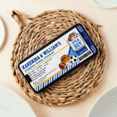 スポーツチケットパスカップルズベビーシャワー招待状 招待状